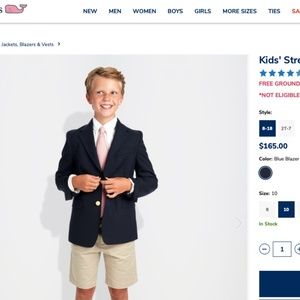 VINEYARD VINES Boys Jacket- Size 10- WORN ONCE